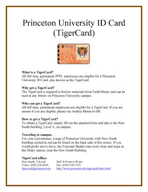 princeton smart card fees|princeton university tiger card.